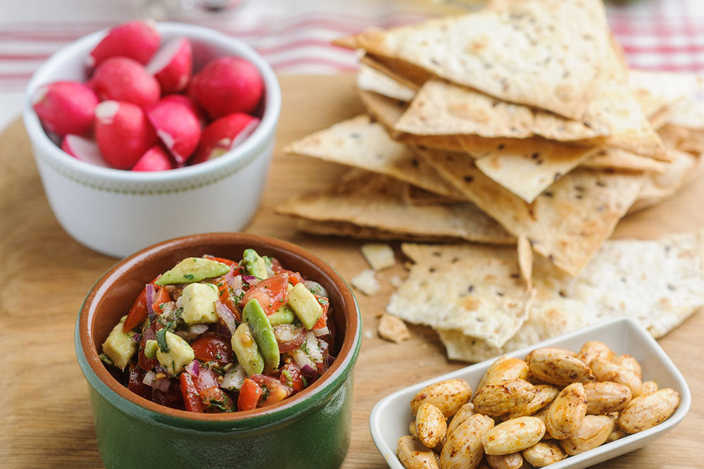 Wasabi Salsa with Homemade Tortilla Chips