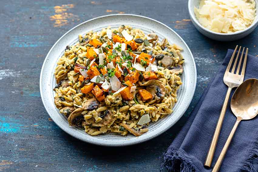 Pumpkin, Parmesan & Watercress Orzotto Recipe