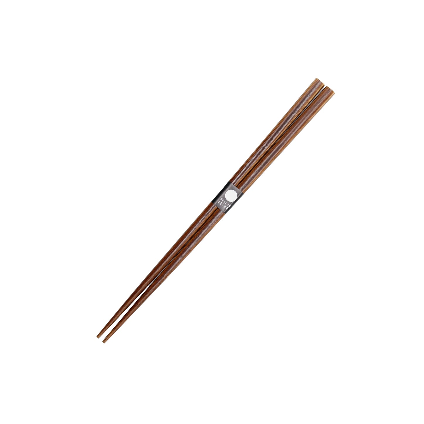 Chopsticks - Dark Bamboo: A pair of dark bamboo chopsticks with a decorative band near the top, crafted using traditional lacquerware techniques, presented on a white background.