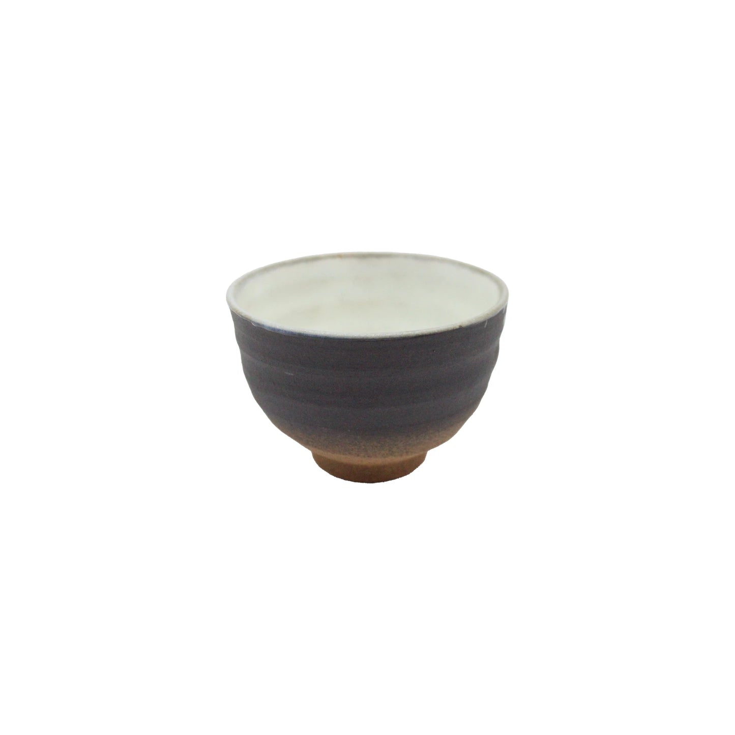 The Tea Cup - Minoyaki Nuribun is a small ceramic bowl featuring a dark exterior, light interior, and rounded base—ideal for use as a tea cup or serving side dishes.