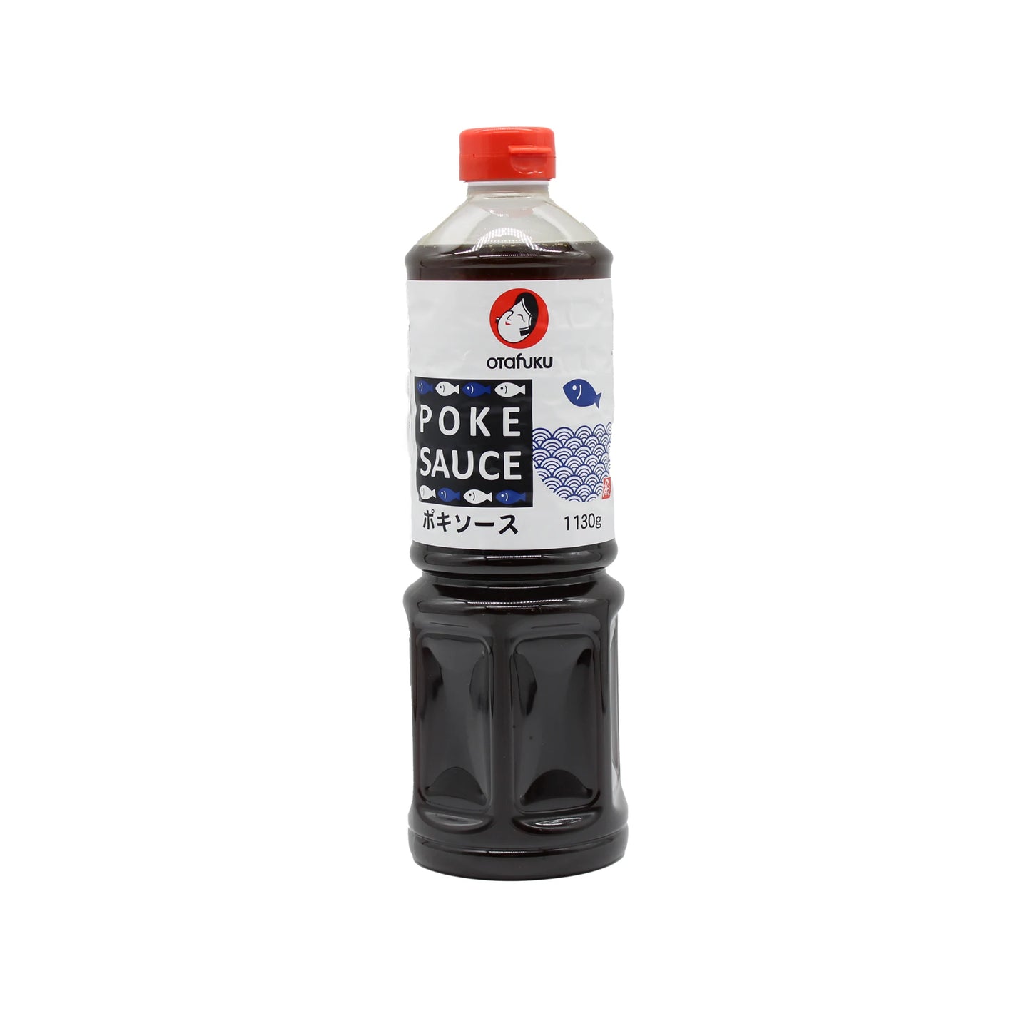 A 1130g bottle of Poke Vegan Sauce On Offer, featuring a red cap and white label with Japanese and English text, delivers a marinade packed with rich umami flavor.