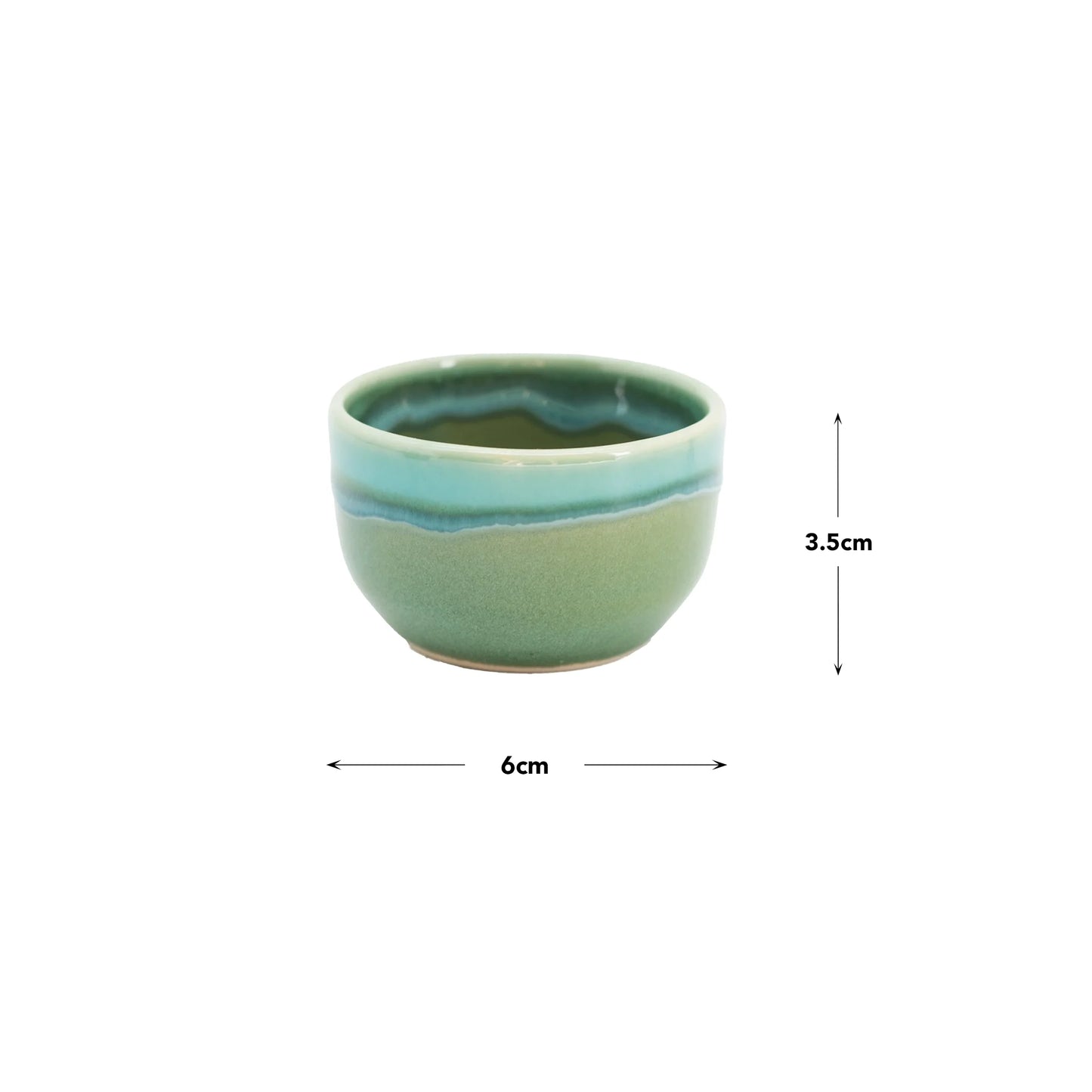 
                  
                    Sake Cup - Green with Aqua Drip
                  
                