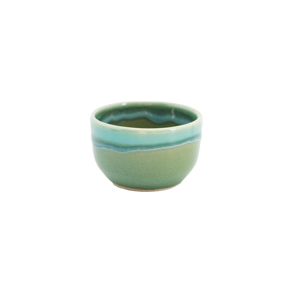 
                  
                    Sake Cup - Green with Aqua Drip
                  
                