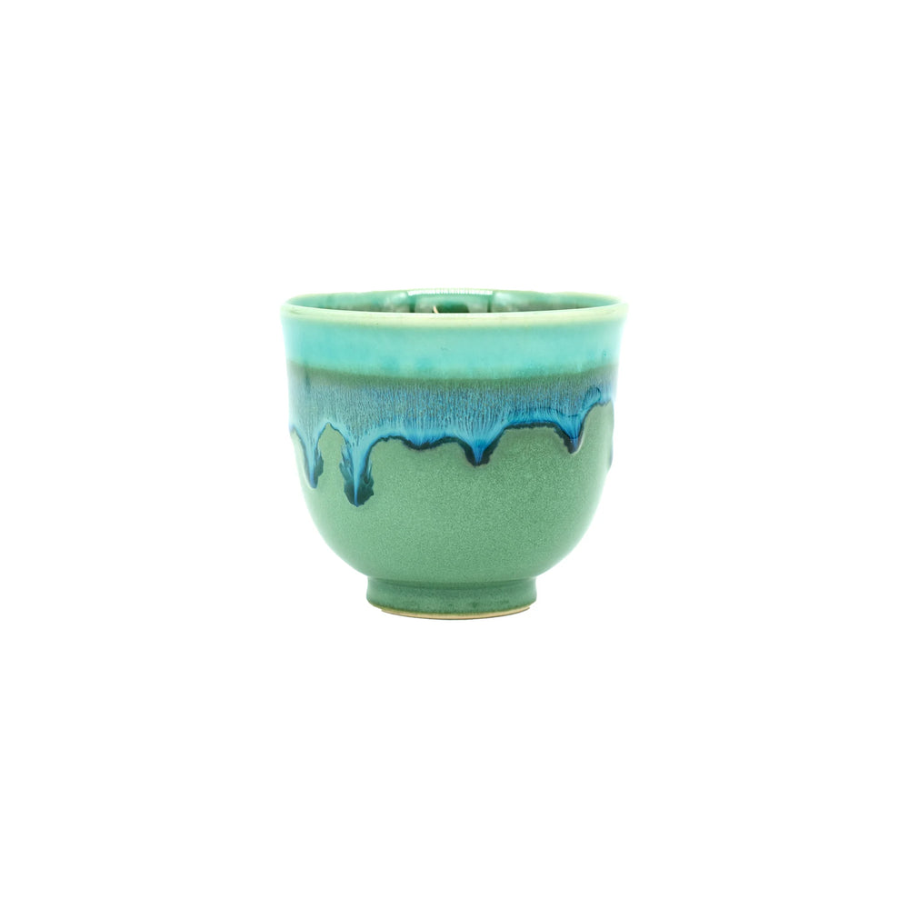 
                  
                    Tea Cup - Aqua & Dark Green Drip
                  
                