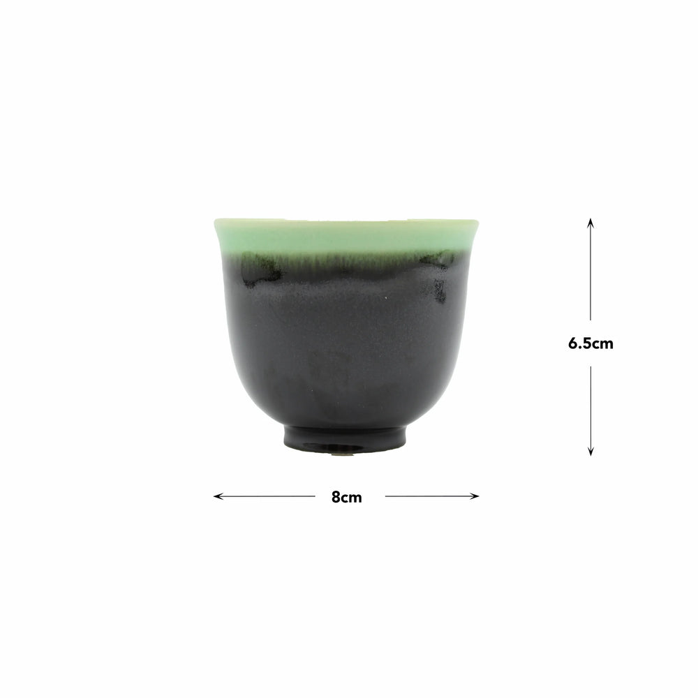 
                  
                    Tea Cup - Black With Bright Green Drip
                  
                