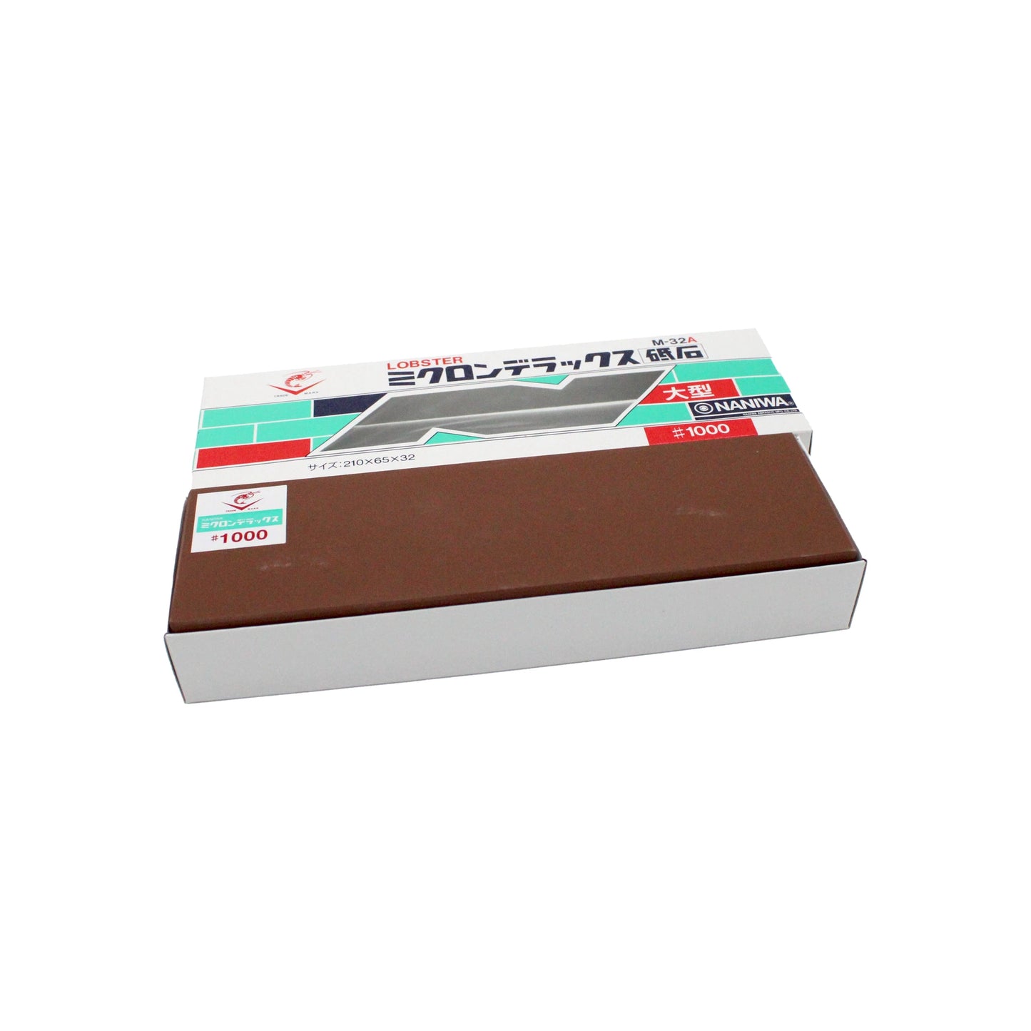 The 1000 Grit Whetstone is a rectangular sharpening stone in a white box with Japanese text, perfect for honing Japanese knives.
