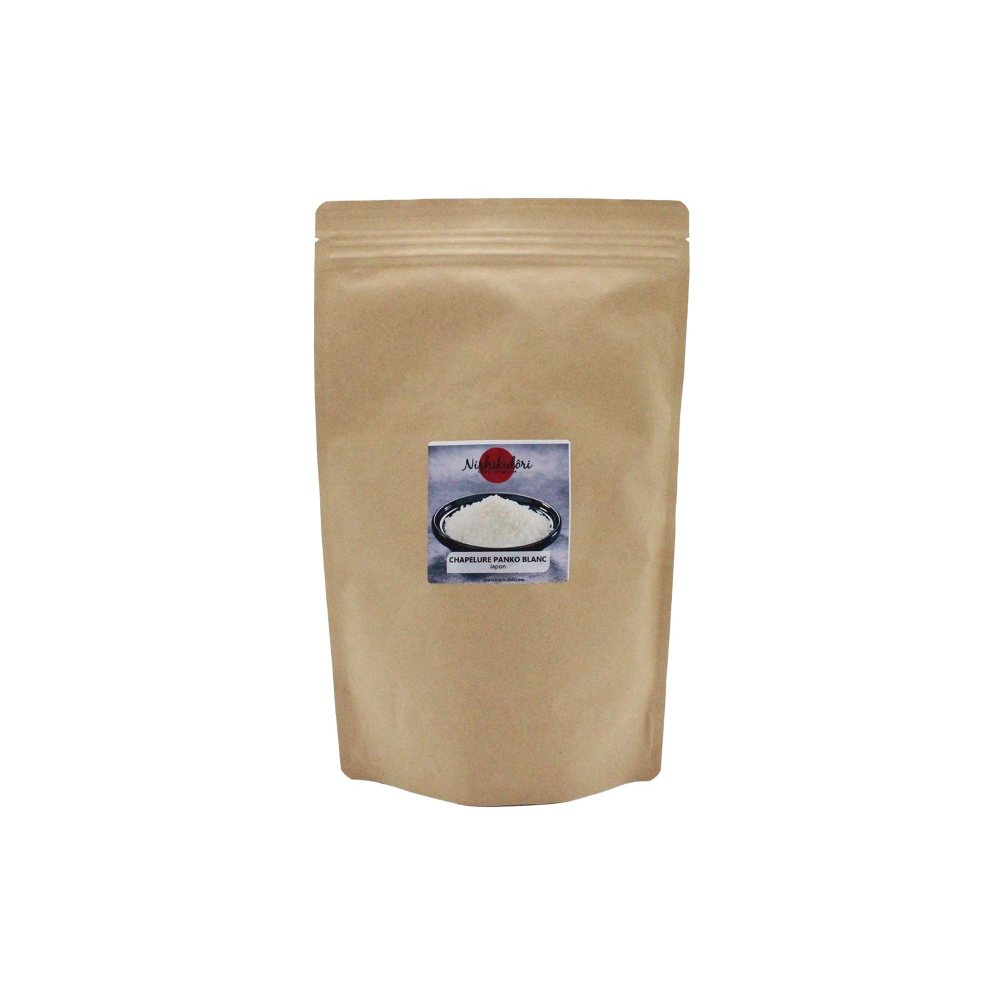 A brown resealable pouch with an An Alchemy label and White Panko - 200g text on a white background, perfect for those seeking a Japanese-style crispy coating similar to panko breadcrumbs.