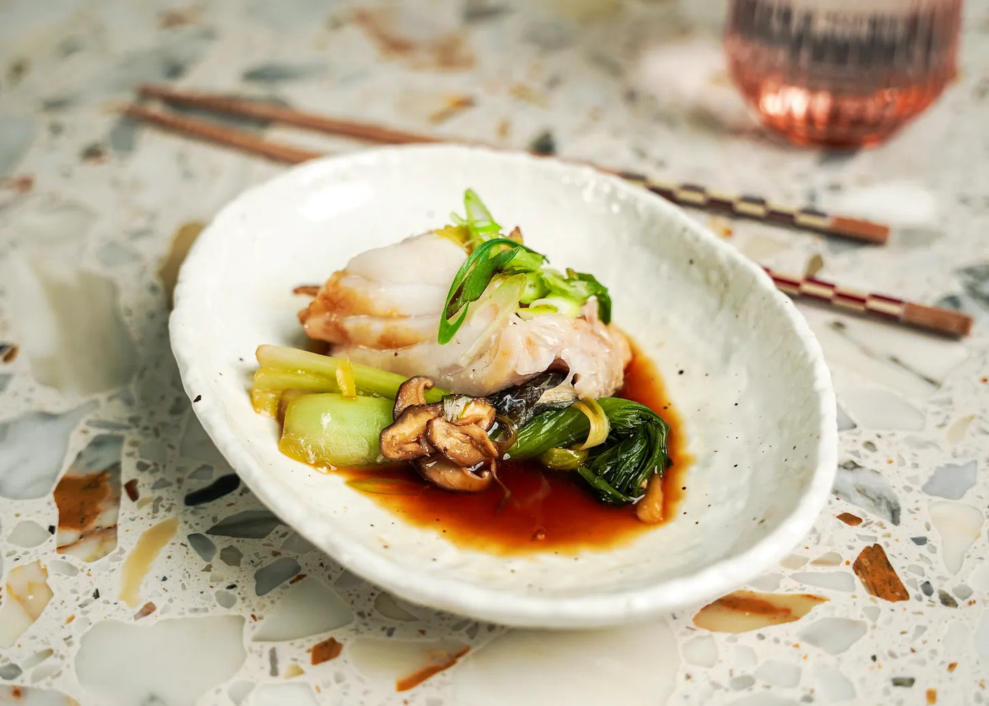 Cod Sakamushi with Ginger, Mushrooms and Yuzu Recipe