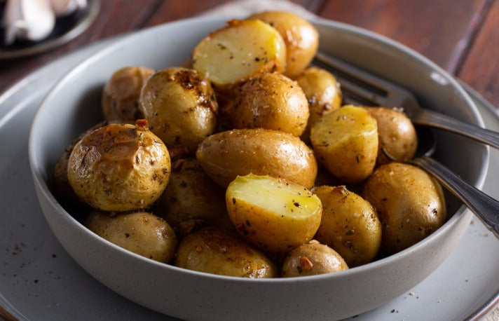 New Potatoes with Fresh Wasabi Butter