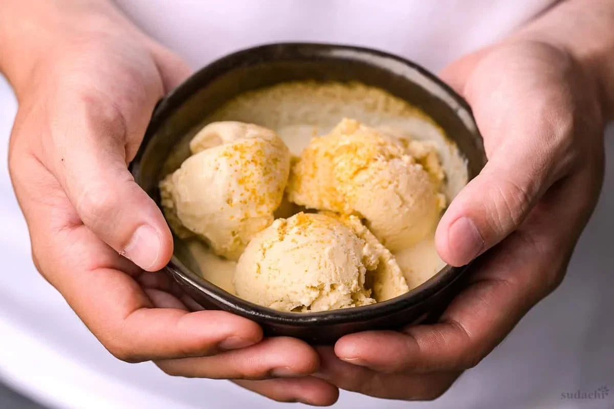 Creamy Hojicha Ice Cream (Japanese Roasted Green Tea) Recipe