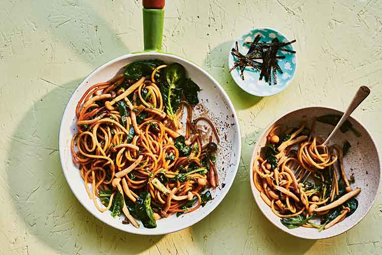 One-Pan Wafu Mushrooom Pasta by Tim Anderson – The Wasabi Company