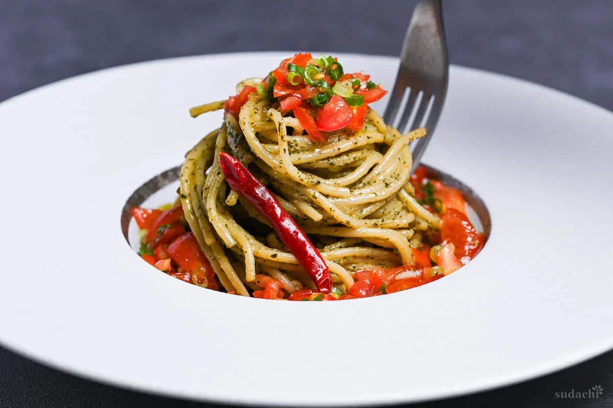 Cold Shiso Pesto Pasta Recipe