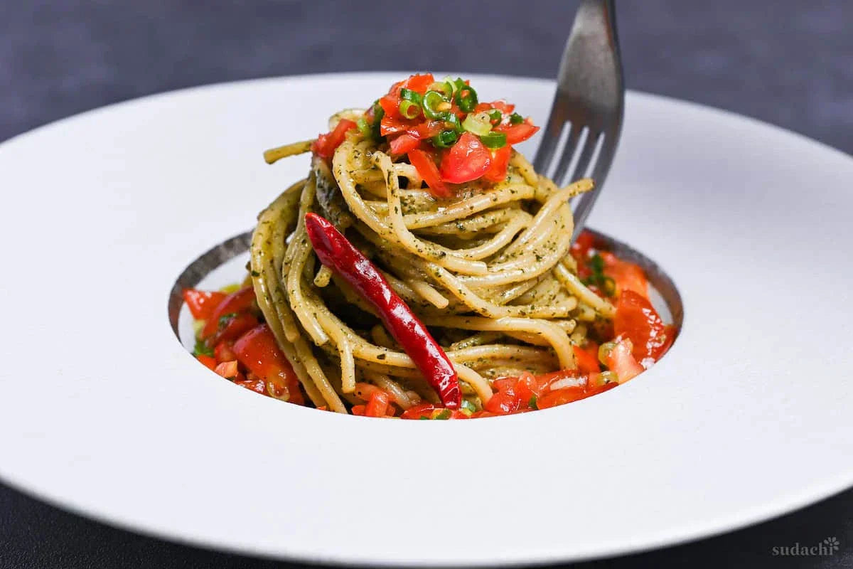 Cold Shiso Pesto Pasta Recipe