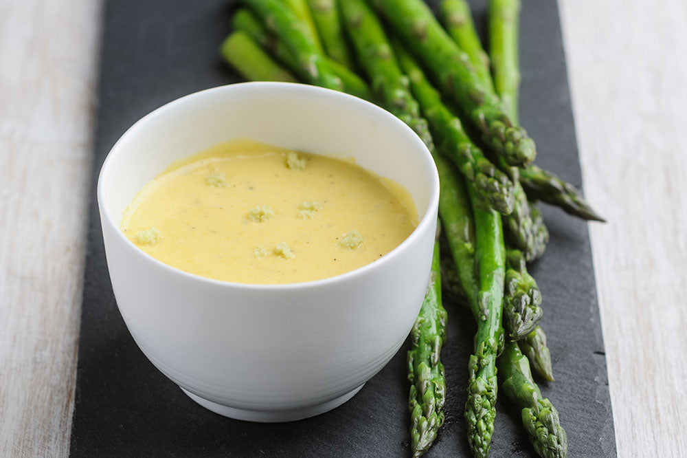 Wasabi Hollandaise for Asparagus Dunking - inspired by Will Holland