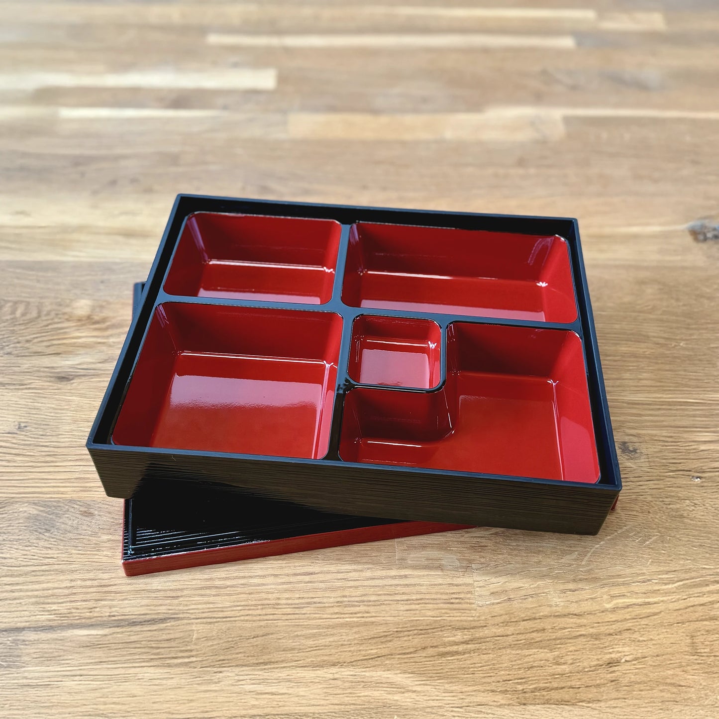 
                  
                    Bento Box – 5 Section in Black & Red Lacquer
                  
                
