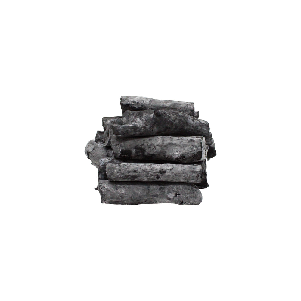 
                  
                    A small pile of Binchotan Charcoal Maitiew Wood from Vietnam logs stacked on a white background.
                  
                