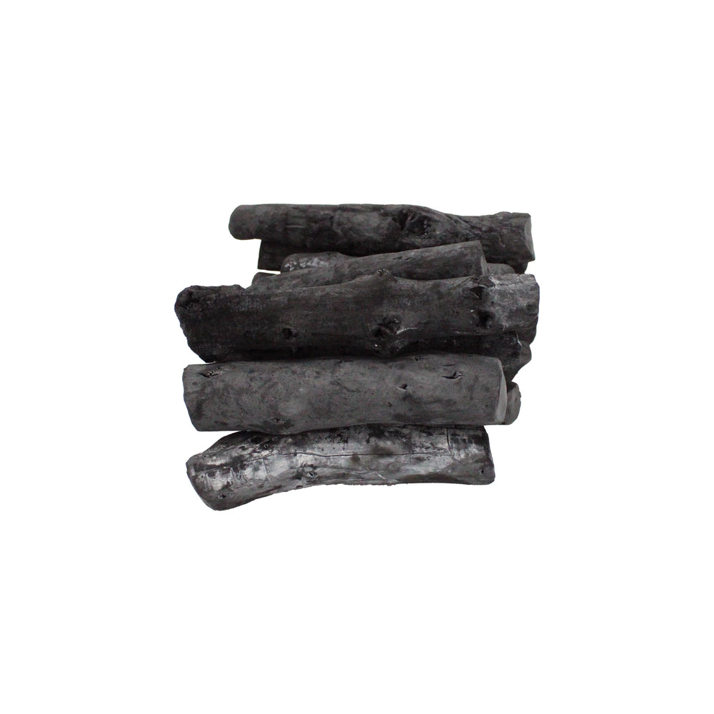 
                  
                    A stack of Binchotan Kirikomaru Charcoal from Laos - 1kg logs arranged against a plain white background.
                  
                