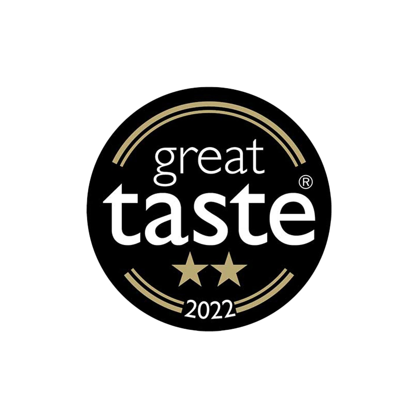 
                  
                    Black circular badge with great taste 2022 and two gold stars, celebrating a 2022 award for the premium flavor of Wasabi Label Organic Dried Donko Shiitake Mushrooms - 70g.
                  
                