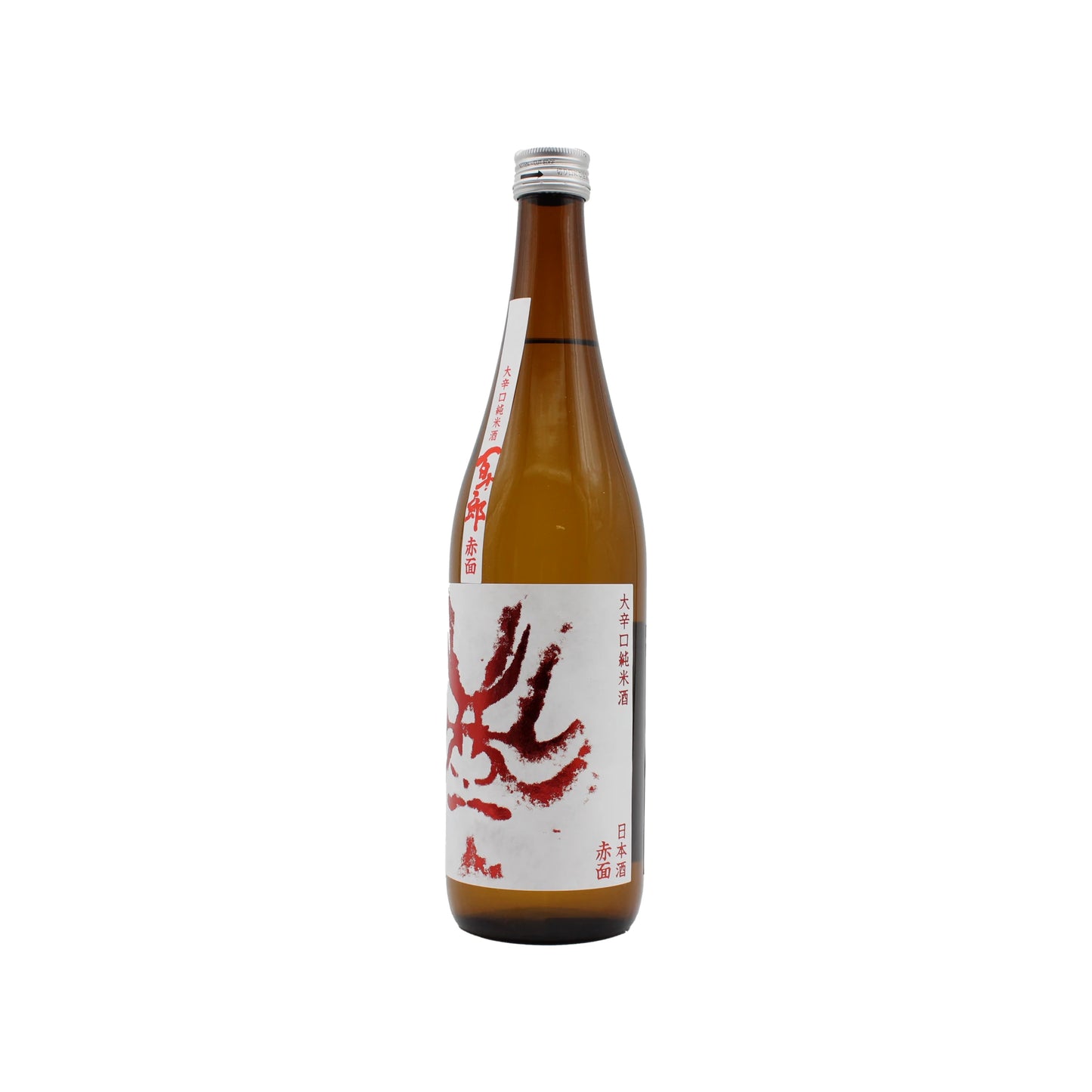 
                  
                    A brown glass bottle of Hyakujuro "Red Face" Junmai (Karakuchi) Sake with a white label featuring bold red Japanese calligraphy and side text, set against a white background.
                  
                