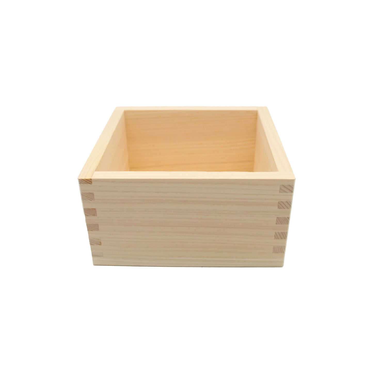
                  
                    Square Sake Cup - Masu Wood made of wood with finger joints at the corners.
                  
                