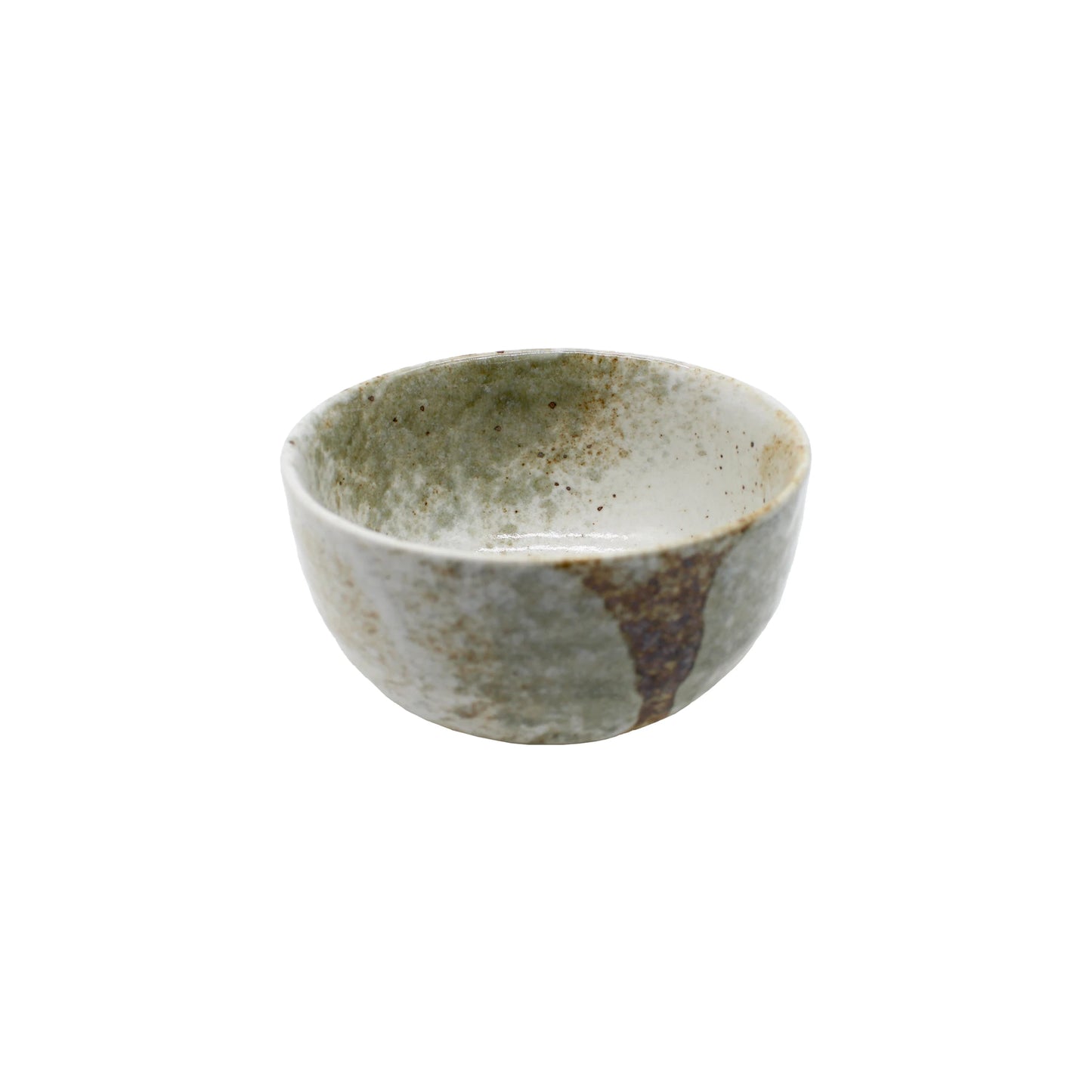The Matcha Tea Set - Yukishino features a ceramic Japanese matcha bowl with a mottled green and brown glaze, displayed on a plain white background.