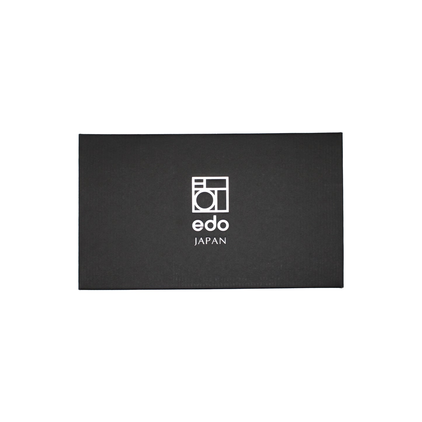 
                  
                    A rectangular black box with "edo JAPAN" and a geometric logo in white at the center, perfect for housing the Yukishino Bowls Gift Set—ideal for presenting Japanese tableware or ceramic bowl sets.
                  
                