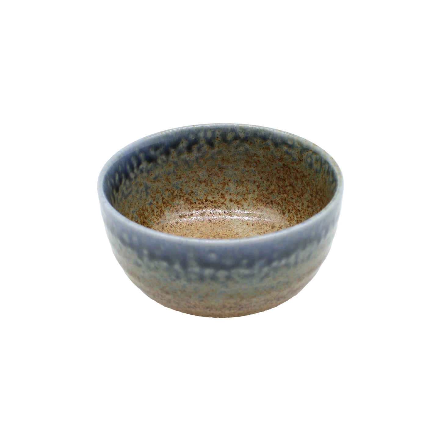 The Miso Bowl - "Aki" Brown & Blue is a Japanese ceramic bowl with a smooth, rounded shape and blue-brown speckled glaze—ideal for miso soup or serving your favorite dishes.