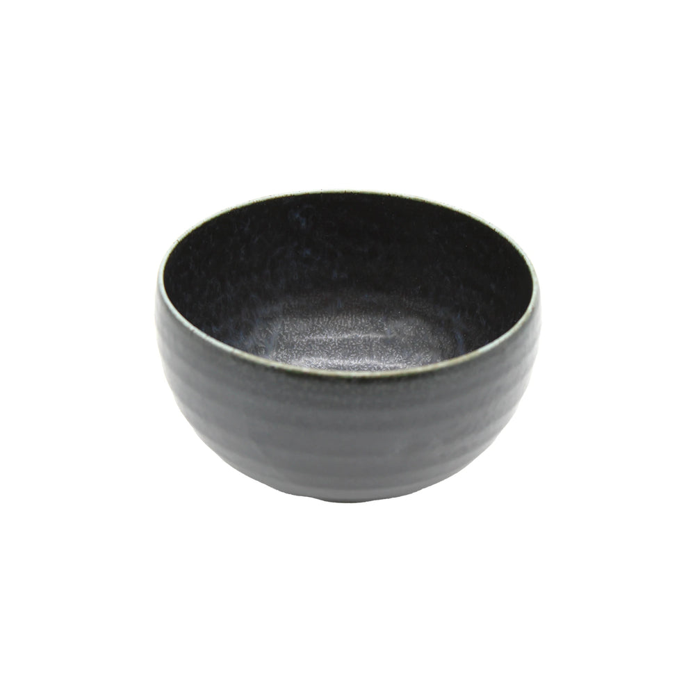 The Miso Bowl - Matt Black, a simple porcelain bowl, is displayed against a white background.
