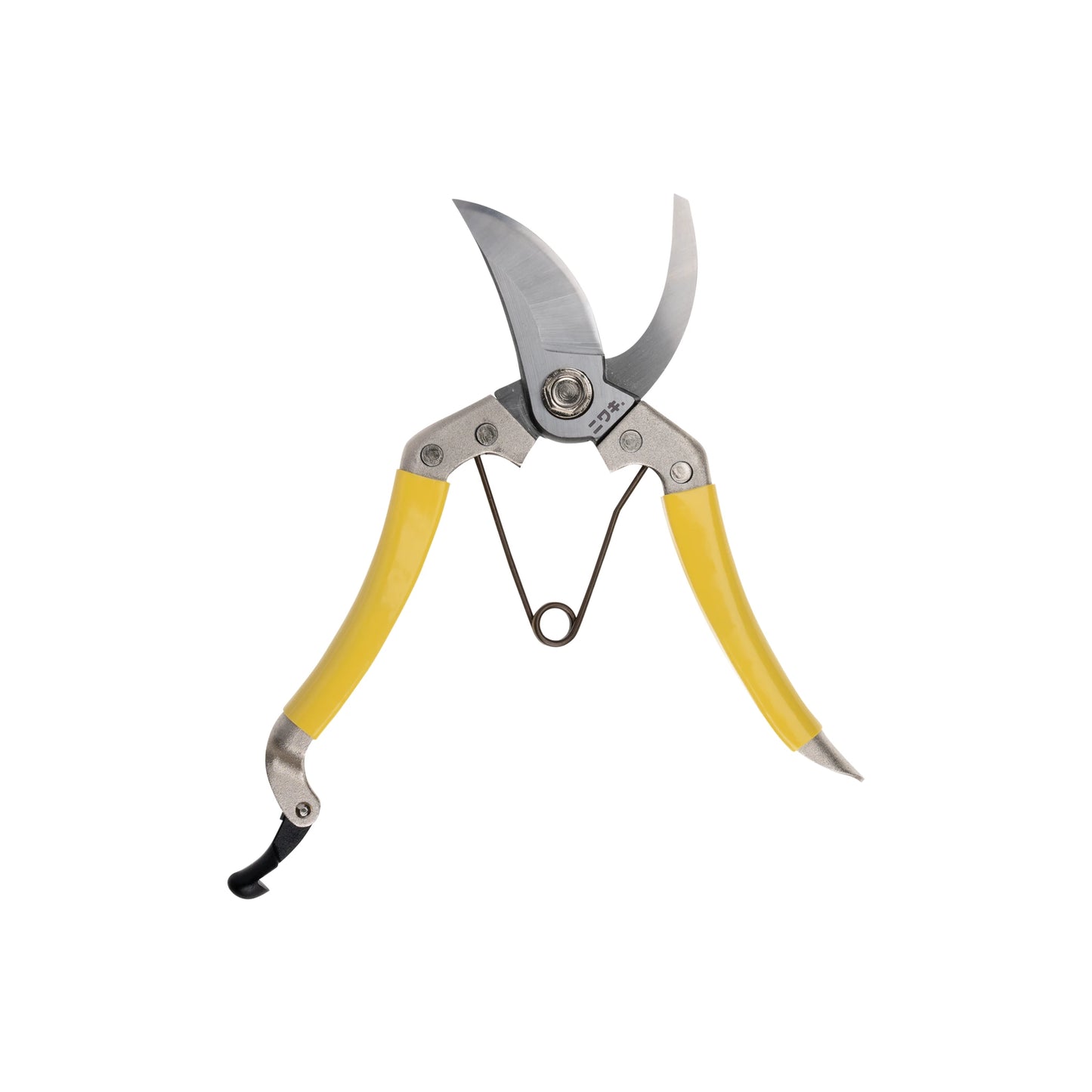 
                  
                    A pair of Niwaki Daikiba Secateurs, made from SLD carbon steel with yellow handles and an open blade, isolated on a white background.
                  
                