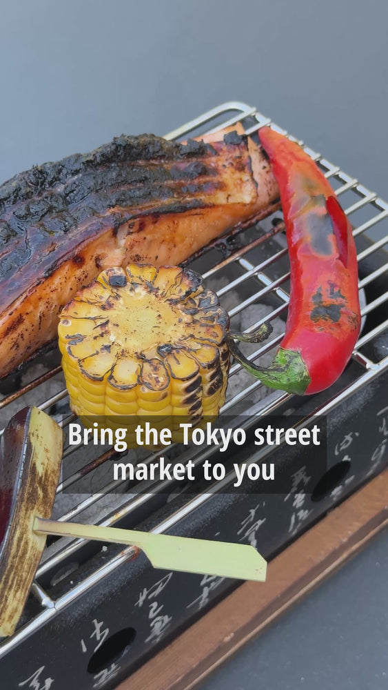 
                  
                    Load and play video in Gallery viewer, Konro Aluminium Grill 24cm Barbecue Set
                  
                