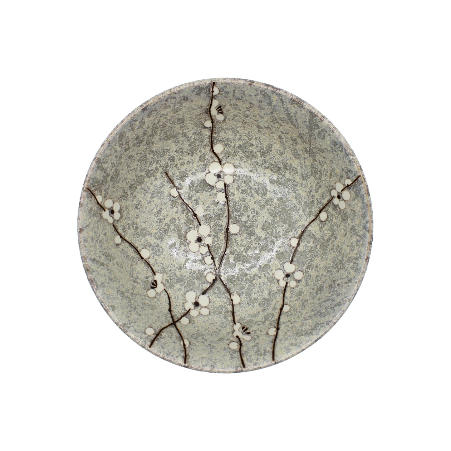 
                  
                    The Ramen Bowl - Grey Cherry Blossom is a round Japanese porcelain bowl with a light gray textured surface and cherry blossom design, ideal for soups, noodles, or salads.
                  
                