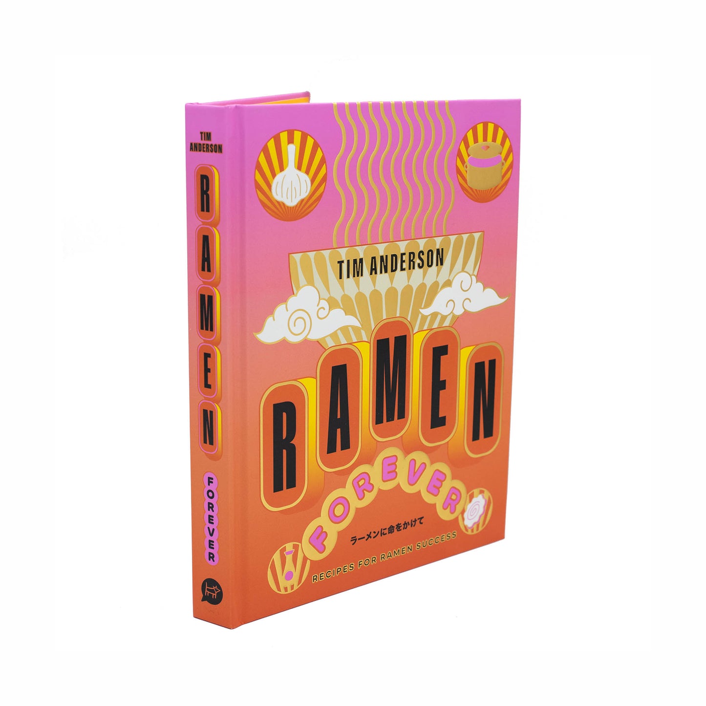 
                  
                    The Ramen Forever Cookbook by Tim Anderson features an orange and pink cover with noodle and ramen bowl illustrations—ideal for anyone craving Japanese comfort food or wanting creative homemade ramen recipes.
                  
                