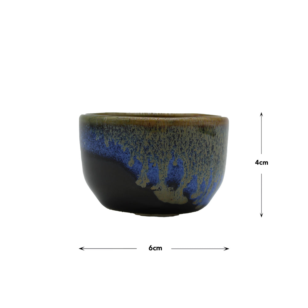 
                  
                    Sake Cup - Black with Blue Drip
                  
                