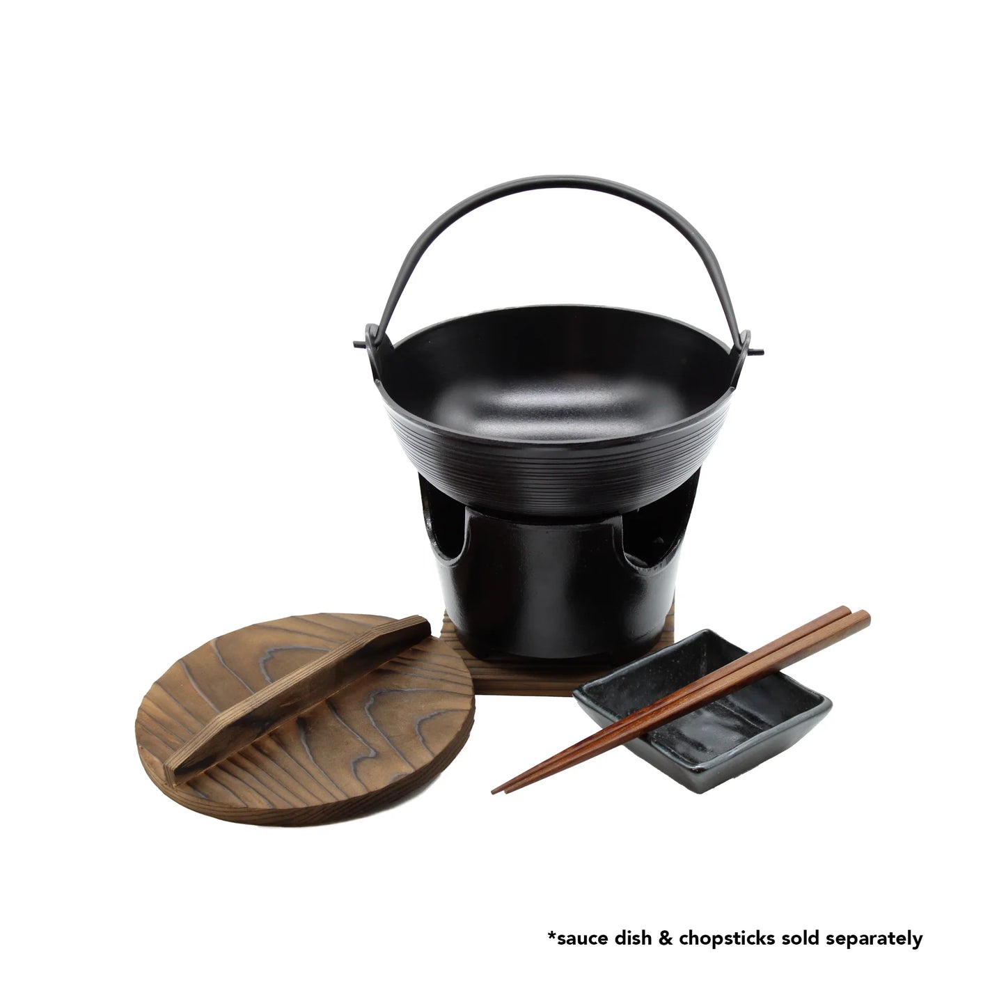 
                  
                    Enjoy authentic Shabu Shabu or dashi broth with the 17cm Shabu Shabu Pot, made of black cast iron and featuring a wooden lid. Set includes a small sauce dish; chopsticks and additional sauce dishes sold separately.
                  
                
