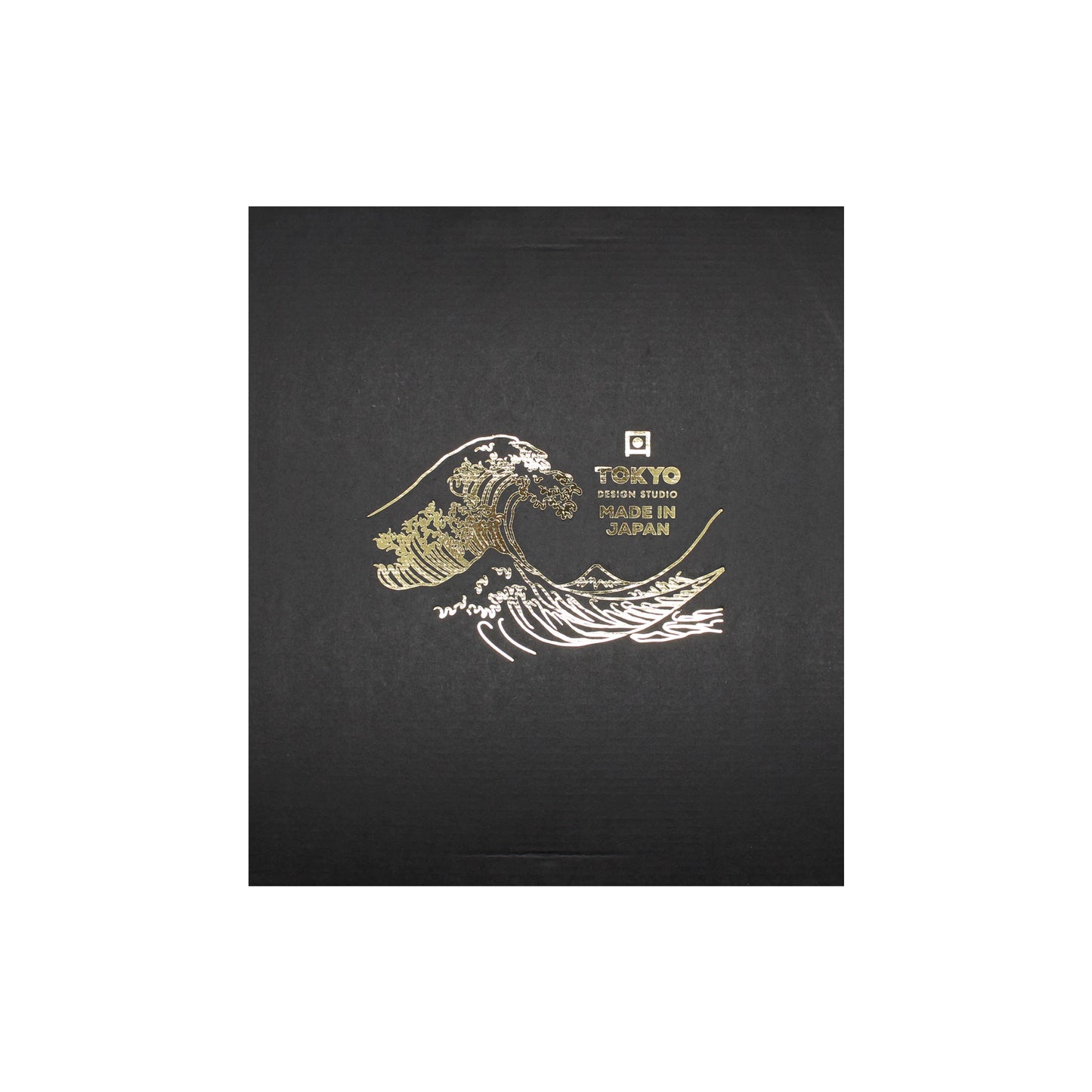 
                  
                    Golden line art of a stylized wave with the text TOKYO, BREAK TIME, MADE IN JAPAN on black—perfect to pair with your Sushi Gift Set - Sky Blue and Black or as part of a Japanese gift set.
                  
                