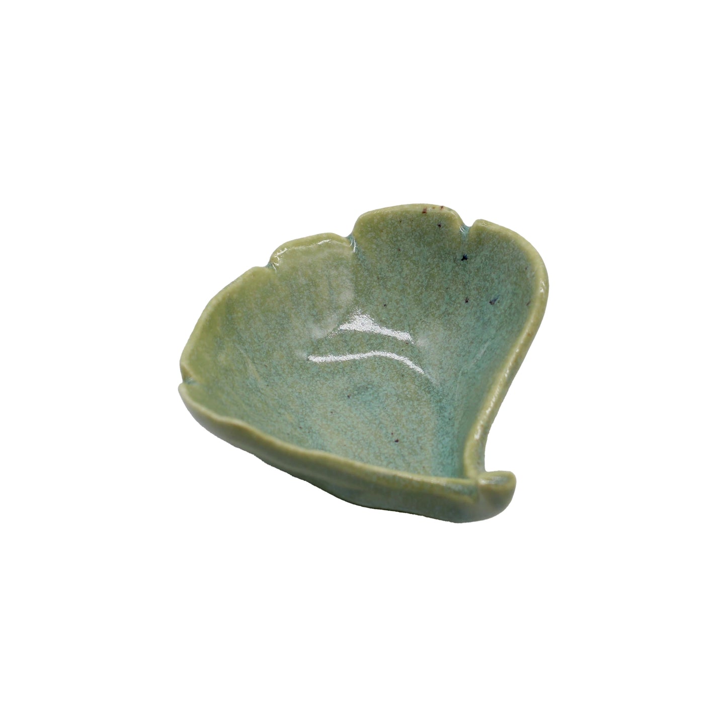 
                  
                    Small, light green Soy Sauce Dish - Gingko Leaf shaped like a ginkgo leaf.
                  
                