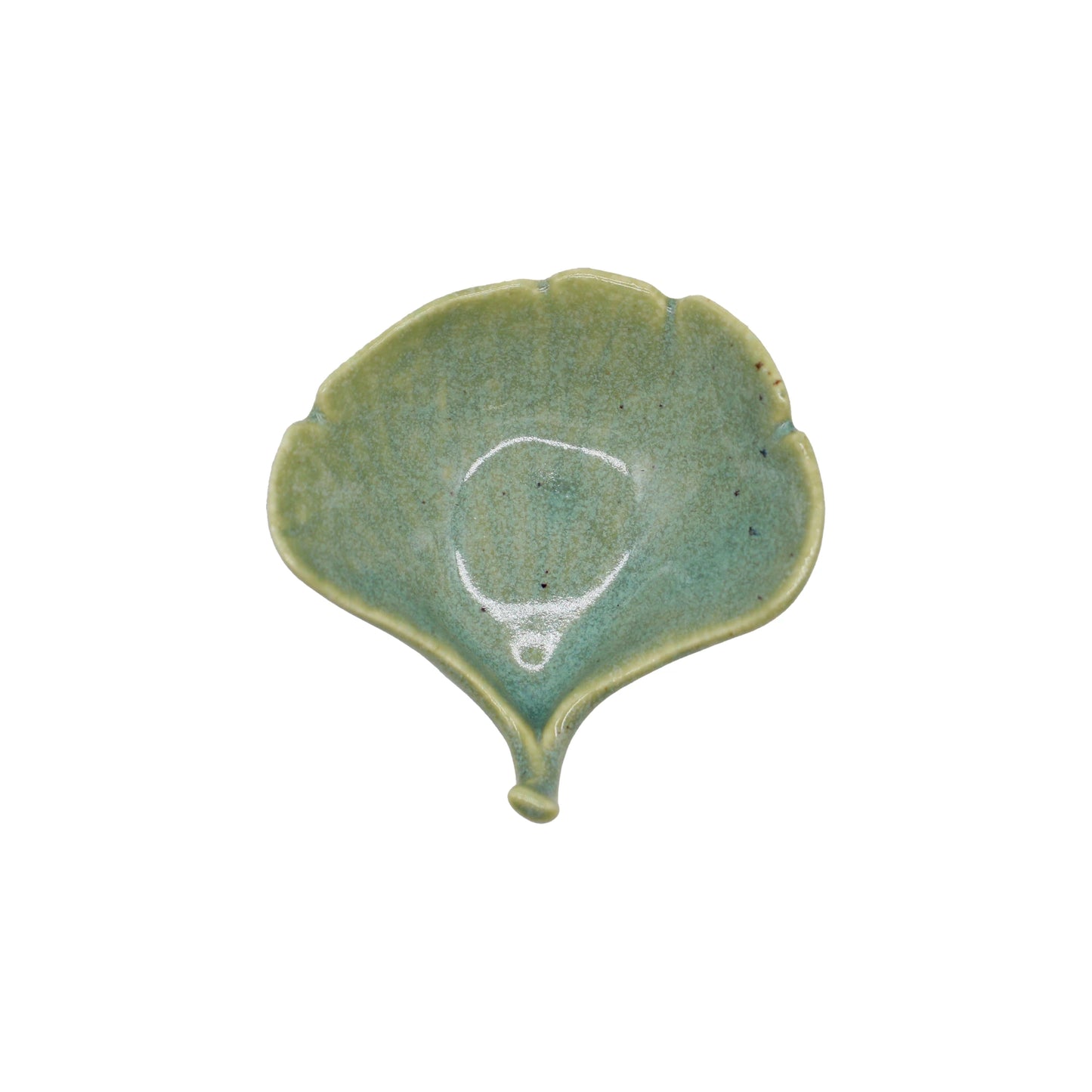 
                  
                    Small light green Soy Sauce Dish - Gingko Leaf shaped like a ginkgo leaf.
                  
                