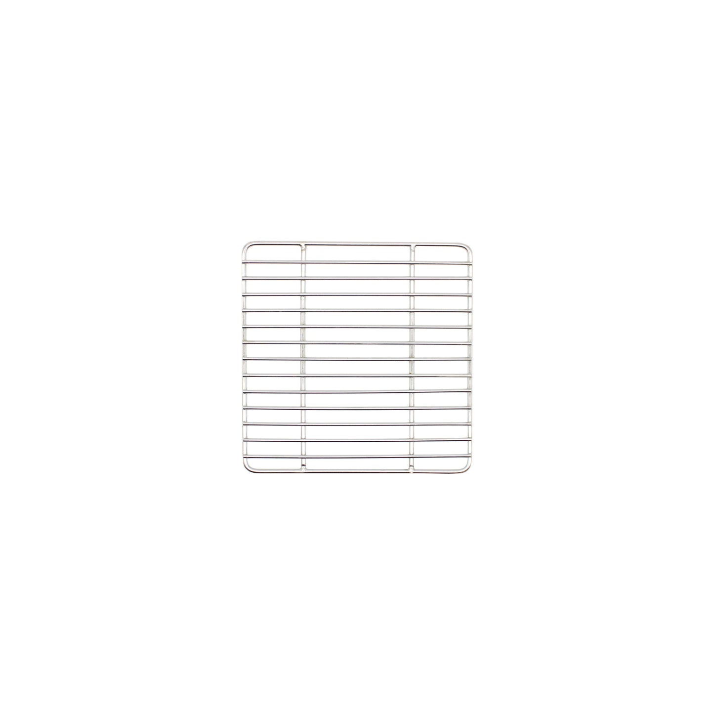 The Spare Grill for 15cm Aluminium Konro features parallel horizontal and a few vertical support wires, making it an ideal replacement grill grate—shown here against a plain white background.