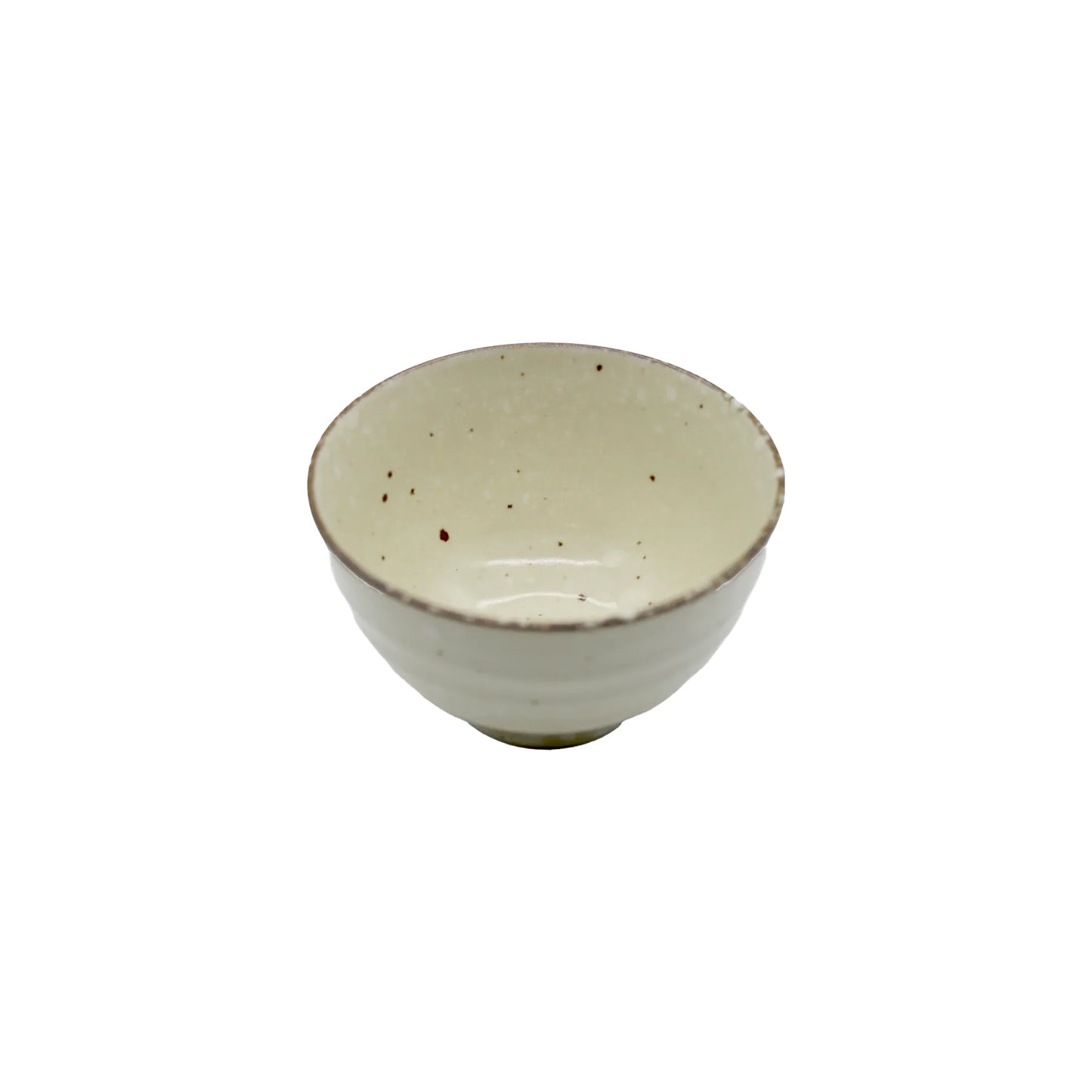 
                  
                    The Tea Cup - Fleck is a small, round, off-white ceramic bowl with a fleck finish and minimalist Japanese-inspired design, shown on a white background.
                  
                