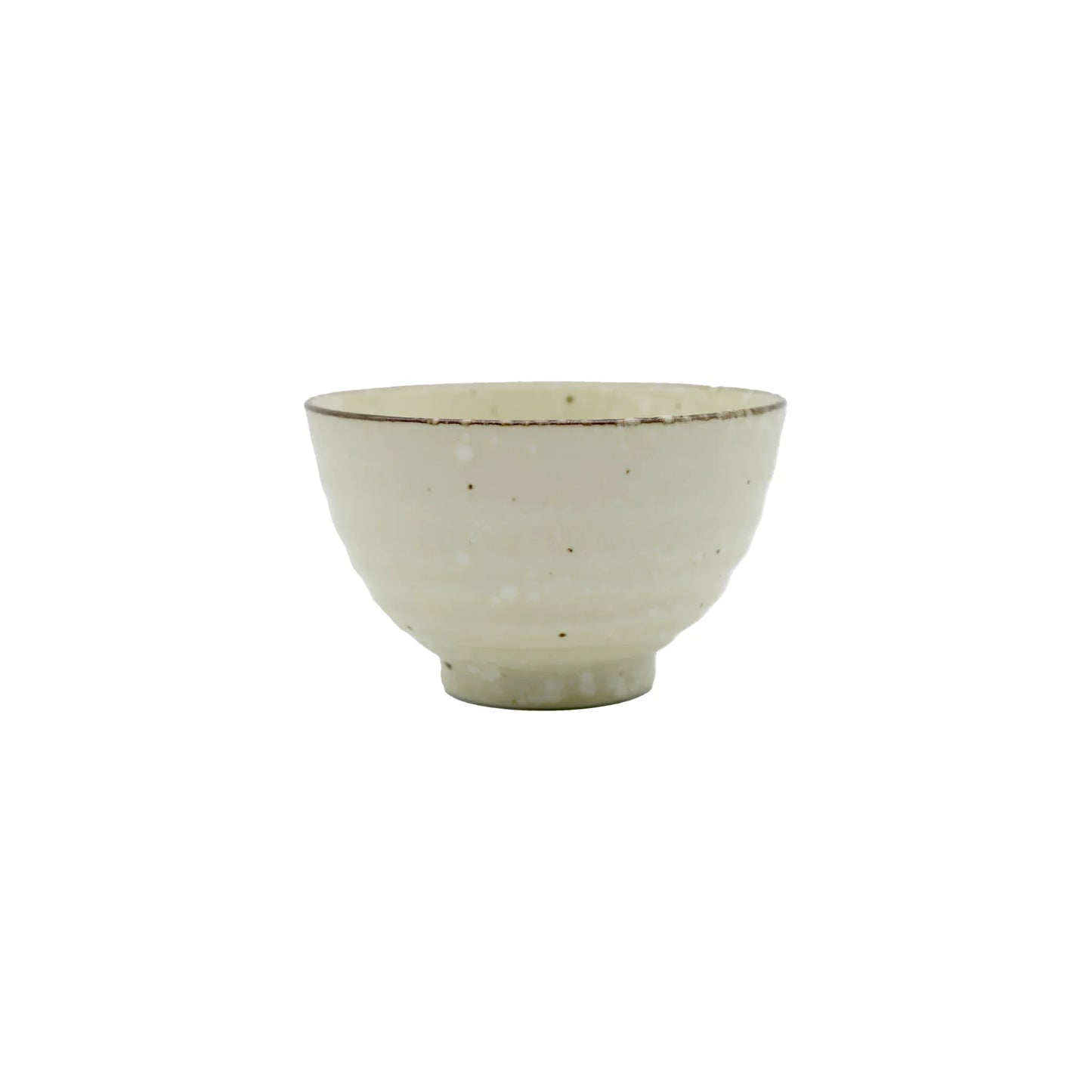 
                  
                    The Tea Cup - Fleck is a small, off-white Japanese cup with a subtle fleck finish and lightly textured surface, crafted in the San kiln. It features a narrow base and is shown against a white background.
                  
                