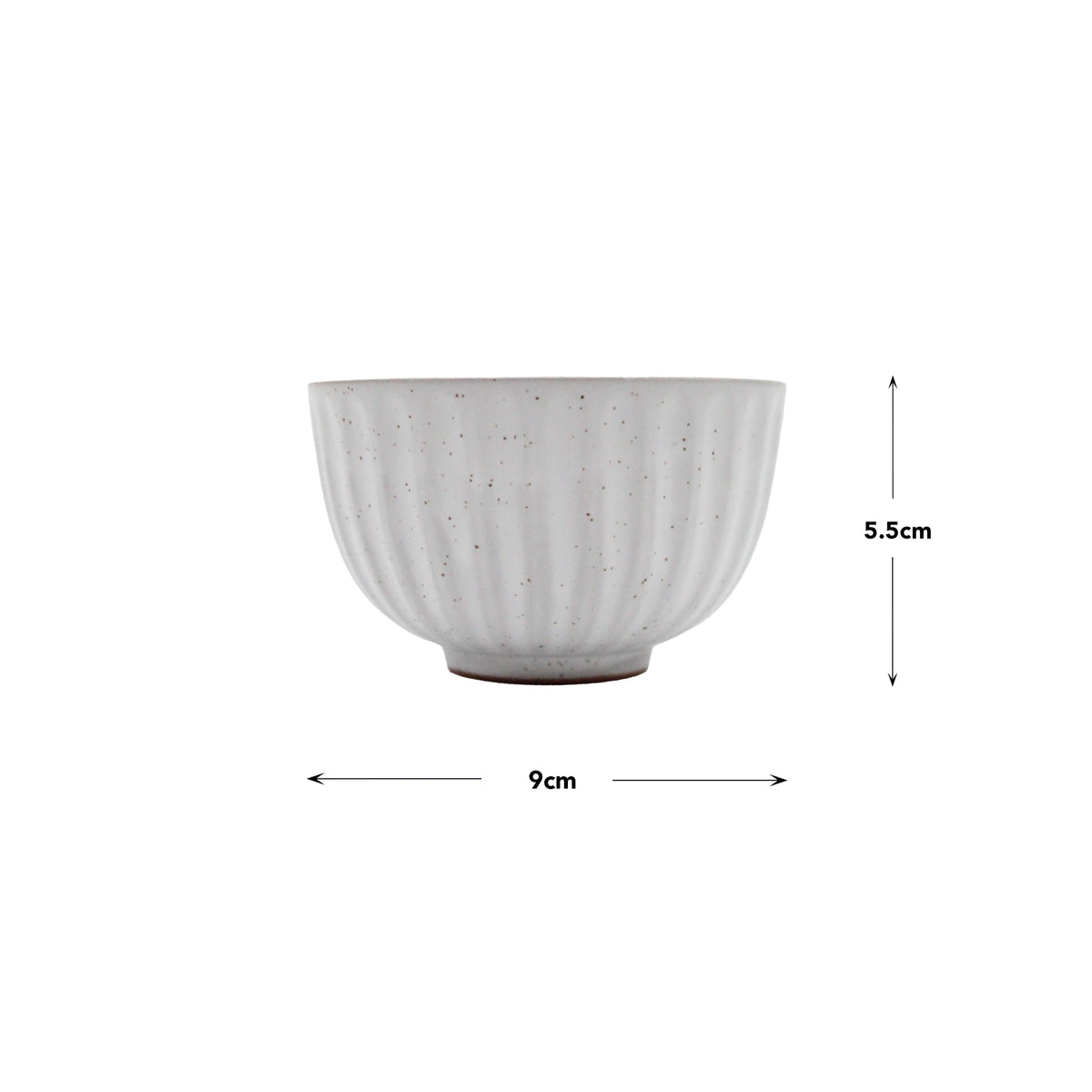 Speckled White Ridged Tea Cup | Tableware | The Wasabi Company