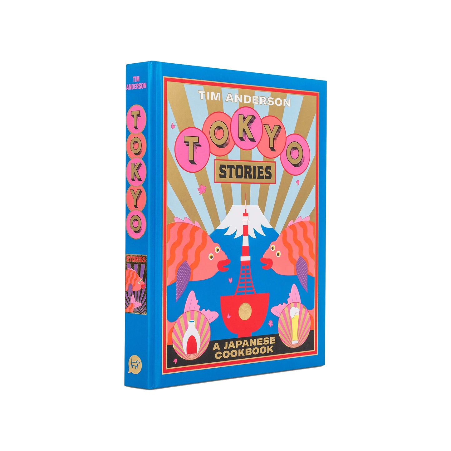 
                  
                    Tokyo Stories by Tim Anderson is a hardcover cookbook with a colorful, illustrated cover featuring fish, shells, and Tokyo Tower, offering an inviting journey into authentic Tokyo recipes.
                  
                
