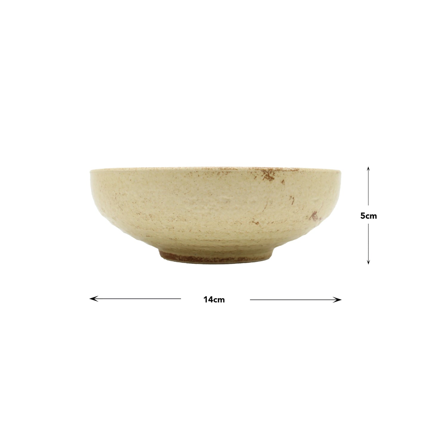 
                  
                    The Shallow Earthenware Bowl is a beige ceramic bowl, 14 cm wide and 5 cm high, with a textured finish—classic handcrafted Japanese-inspired tableware.
                  
                
