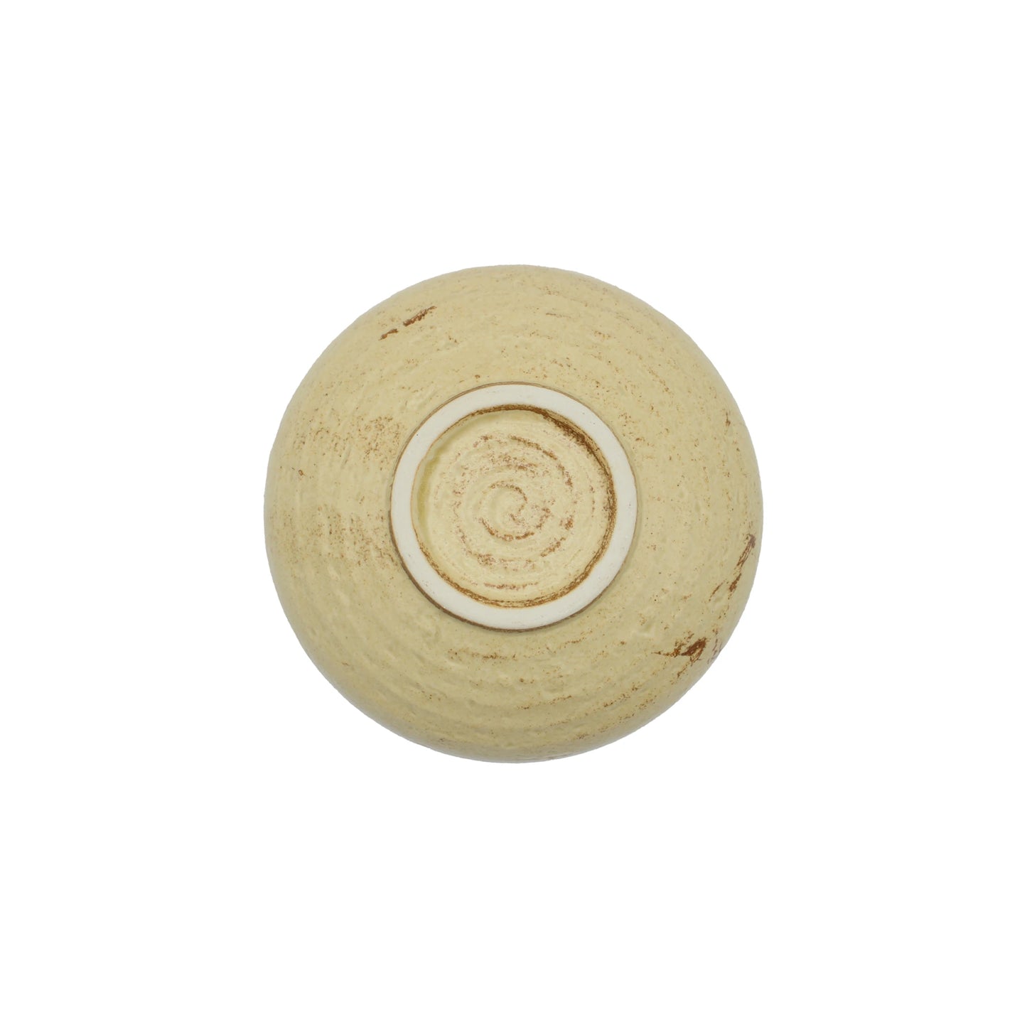 
                  
                    Shallow Earthenware Bowl displayed upside down on a white background, showing its textured surface and spiral-patterned base in a Japanese-inspired style.
                  
                