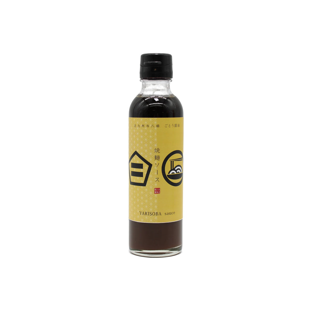 A 200ml bottle of Yakimen Stir Fry Noodle Sauce with a yellow label showing Japanese text and graphics, placed on a plain white background.
